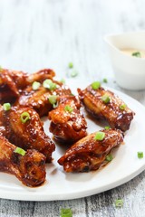 Honey Barbecue glazed chicken wings