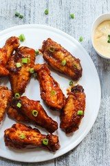 Honey Barbecue glazed chicken wings