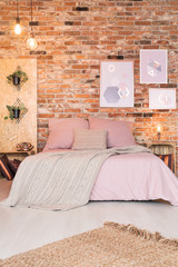 Fototapeta na wymiar Bedroom with double bed