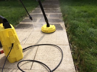 Terrace Cleaning with Pressure Washer - 136197489
