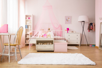 Multifunctional girl room with bed