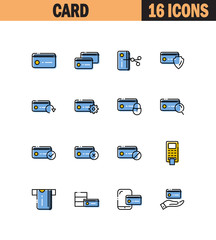 Fototapeta premium Credit card icon set