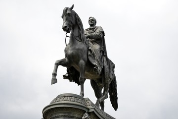 Obraz premium Architecture from Dresden in Germany and cloudy sky