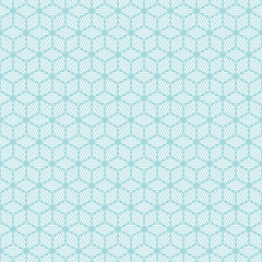 Retro Seamless Pattern Cubes/Flowers/Stars Turquoise