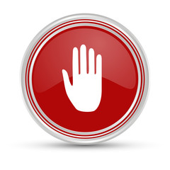 Obraz premium Roter Button - Stop - Vorsicht - Warnung