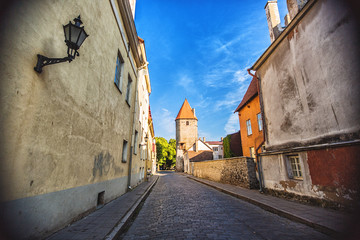 Fototapeta na wymiar In old town Tallinn