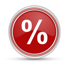 Roter Button - Prozent - Rabatt - Sonderangebot
