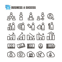 icons business management meeting money idea design vector on white background