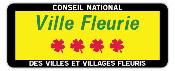 Fototapeta premium Panneau : Ville et village fleurie
