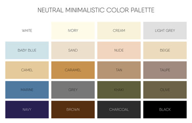 Minimalistic color palette chart vector