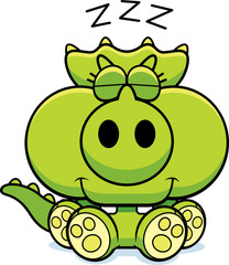 Cartoon Triceratops Napping