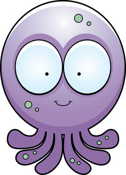 Cartoon Octopus Smiling