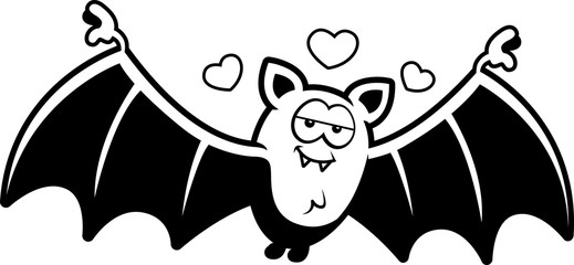 Cartoon Bat in Love