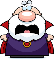 Scared Cartoon Wizard