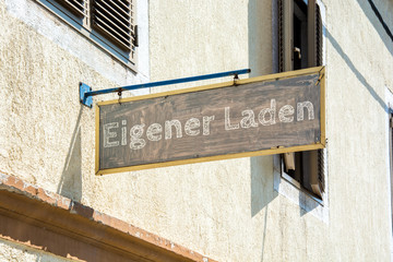 Schild 116 - Eigener Laden