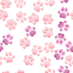 cat and dog paw print with claws