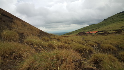 Landscape at the crater of the Masaya vulcano