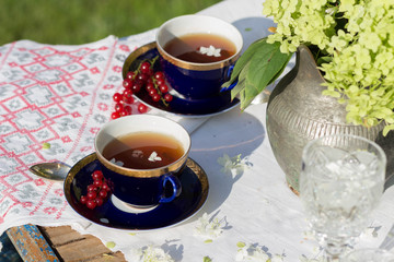 Tea ceremony in nature