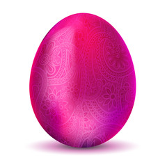 Luxurious metallic pink Easter egg