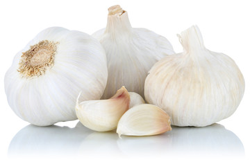 Knoblauch Knoblauchzehen gesund frisch Gewürz Freisteller freig
