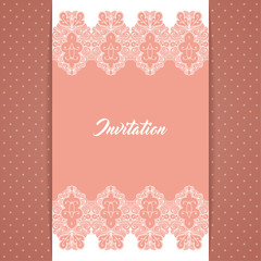 Vintage background with lace border