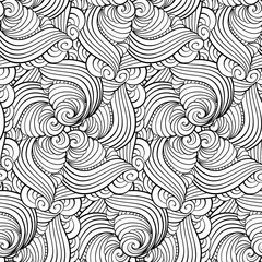 Fantasy decorative ornamental curves seamless pattern