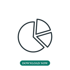 Pie chart icon vector