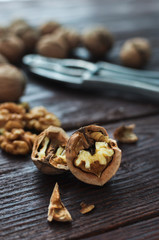 Fototapeta premium Walnuts and Nutcracker