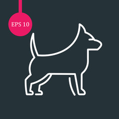 Dog icon vector