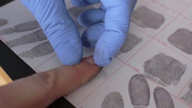 taking fingerprints criminal prison