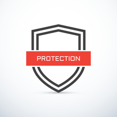 Vector shield icon. Protection icon