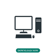 Computer icon vector
