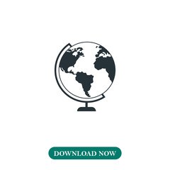 World globe icon vector