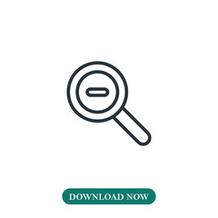 Zoom out icon vector