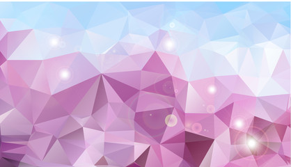 Blue and pink polygons texture, mosaic background