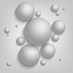 Abstract background with gray balls template