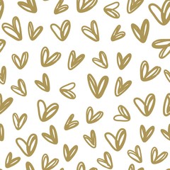 Vector seamless pattern of hearts
