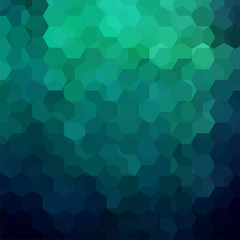Fototapeta na wymiar Abstract background consisting of dark blue, green hexagons. Geometric design for business presentations or web template banner flyer. Vector illustration