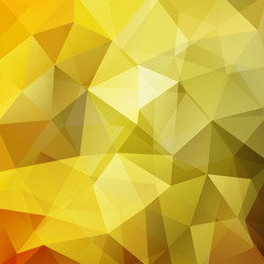 Obraz premium Geometric pattern, polygon triangles vector background in yellow tones. Illustration pattern