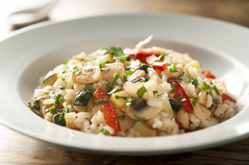  rice with vegetables and chicken