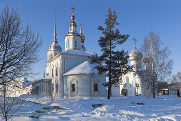 Church of St. Alexander Nevsky and Saint Sophia Cathedral in the city of Vologda, Russia