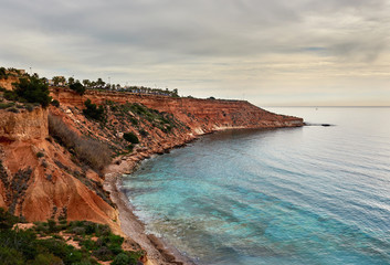 Rocky coast of Dehesa de Campoamor. Spain