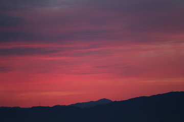 奈良盆地の夜明け