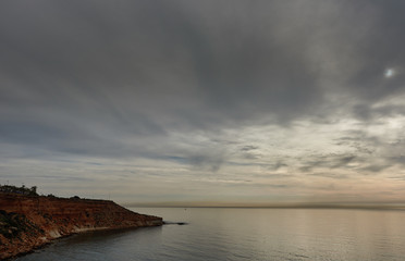 Moody sky over the Mediterranean Sea. Spain