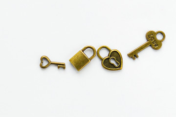symbols of love lock and keys 