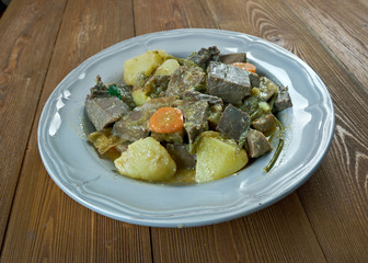 Goulash from beef heart