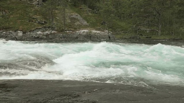 Stormy mountain river in the Norway