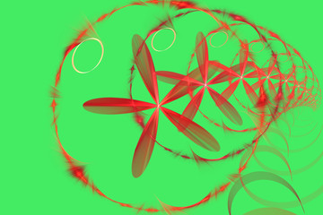 An abstract rings and daisies