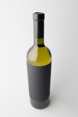 Single wine bottle on scene
