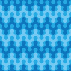 Blue Round Chevron pattern repeats seamlessly.